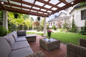 Photo of luxury garden furniture at the patio